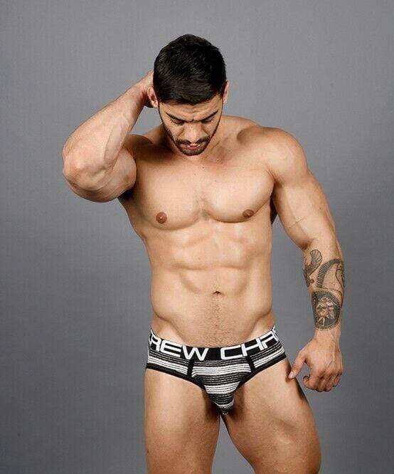 Andrew Christian Brief Ultra Stripe Briefs Chic Slip Black / White 91364 42 - SexyMenUnderwear.com