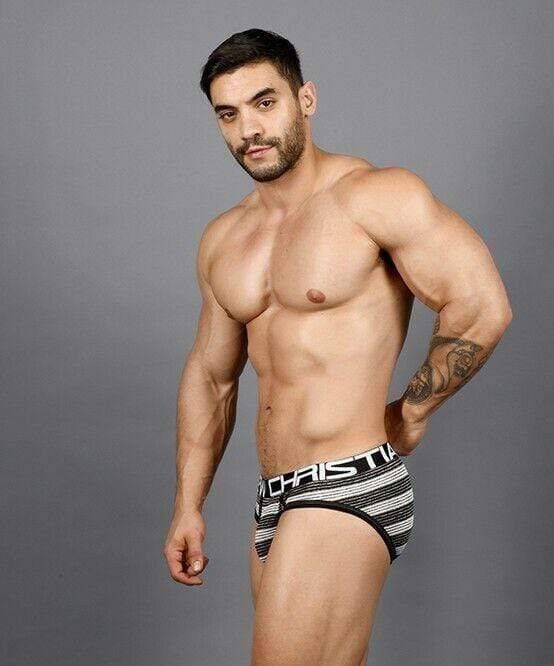 Andrew Christian Brief Ultra Stripe Briefs Chic Slip Black / White 91364 42 - SexyMenUnderwear.com