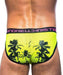 Andrew Christian Briefs California Palms Mesh Slips Brief Neon Yellow 90927 9 - SexyMenUnderwear.com