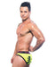 Andrew Christian Briefs California Palms Mesh Slips Brief Neon Yellow 90927 9 - SexyMenUnderwear.com
