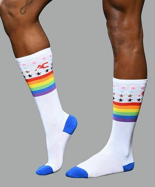 Andrew Christian Gay Pride Socks Digital Paradise Multi-Colors One Size 8572 22 - SexyMenUnderwear.com