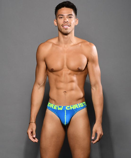 Andrew Christian Happy Thong Electric Blue 92745 59 - SexyMenUnderwear.com