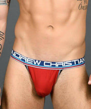 Andrew Christian Jock Almost Naked Cotton Fabric Undies Red 91089 28 - SexyMenUnderwear.com