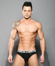 Andrew Christian Jock Brief Combo Luxurious Cotton Black 92048 54 - SexyMenUnderwear.com