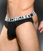 Andrew Christian Jock Brief Combo Luxurious Cotton Black 92048 54 - SexyMenUnderwear.com