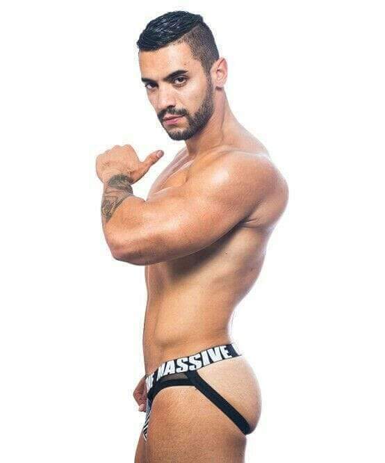 Andrew Christian Jock Massive Optic Brief Jockstrap Black 90911 27 - SexyMenUnderwear.com