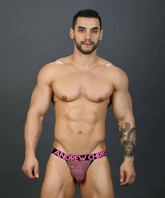 Andrew Christian Jock Neon Paradise Jockstrap Stripped Pink 91047 15 - SexyMenUnderwear.com