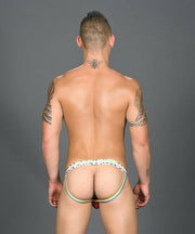 Andrew Christian Jock Pride Mesh Jocks Rainbow waistband Red 91050 30 - SexyMenUnderwear.com