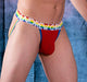 Andrew Christian Jock Pride Mesh Jocks Rainbow waistband Red 91050 30 - SexyMenUnderwear.com
