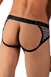 Andrew Christian Jock Sheer Stripe Frame Jockstrap 91313 1 - SexyMenUnderwear.com