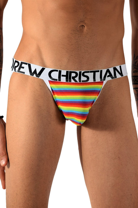 Andrew Christian Jockstrap Pride Stripe Jockstrap Rainbow 91014 22 - SexyMenUnderwear.com