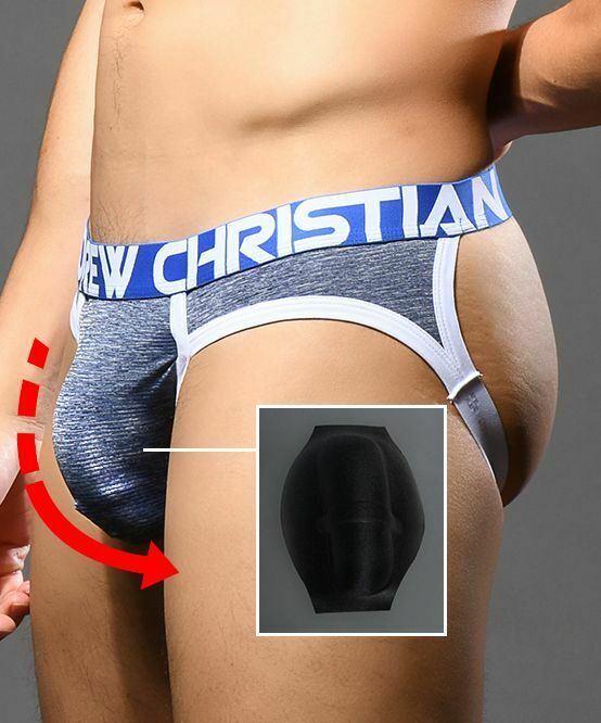 ANDREW CHRISTIAN Jockstrap Shock Jock Brief Jock Edittion Removable Pads 92426 4 - SexyMenUnderwear.com