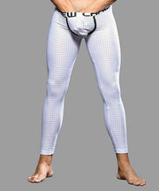 Andrew Christian Legging 4-Way Mesh Stretch Anatomically Pouch White 92307 67 - SexyMenUnderwear.com