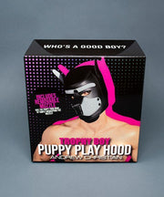 Andrew Christian Puppy Play Hood Trophy Boy Stretchy Neoprene Dog Mask Grey/black - SexyMenUnderwear.com