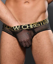 Andrew Christian Sexy Mesh Brief With Golden Strap Sexiness Simplified 92197 38 - SexyMenUnderwear.com