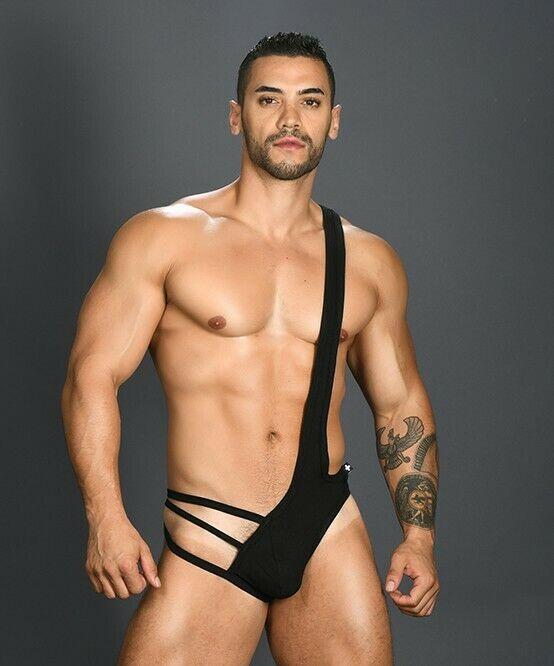 Andrew Christian Singlet Entice One Piece Sling Ttring Sleek Black 91024 20 - SexyMenUnderwear.com
