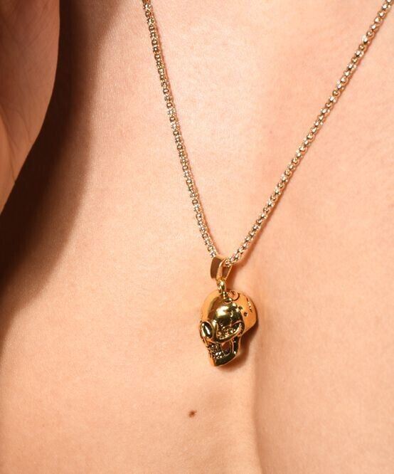 ANDREW CHRISTIAN Skull Necklace Center-Charm Gold Chain Design 8738 7 - SexyMenUnderwear.com