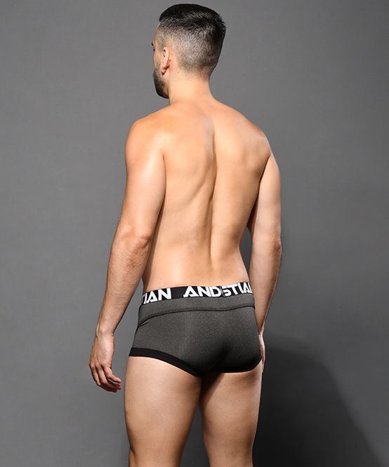 Andrew Christian Sports Boxer Active Stylish Gym Athletic Support Charcoal 92699 - SexyMenUnderwear.com