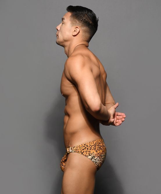 Andrew Christian Swim Brief Leopard Ring Stretch Bikini Briefs 7945 - SexyMenUnderwear.com