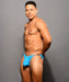 Andrew Christian Swim Brief Unleashed Chain Bikini Aqua 7959 - SexyMenUnderwear.com