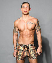 ANDREW CHRISTIAN Swim-Short Tiger Zipper Swimwear Form Drawstring 7827 69 - SexyMenUnderwear.com