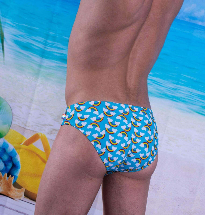Andrew Christian Swimsuit Pride Rainbows Brief Bikini Cut Swimsuit 7677 21 - SexyMenUnderwear.com