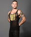 ANDREW CHRISTIAN Tank UNLEASHED Gold Fringe Sheer Stretch Tank Top 2883 80 - SexyMenUnderwear.com
