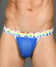 Andrew Christian Thong Gay Pride Mesh Rainbow Y-Back Tangas Blue 91051 31 - SexyMenUnderwear.com