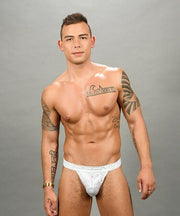 Andrew Christian Thong Massive Snow Lattice Tangas Shinning White 91483 43 - SexyMenUnderwear.com