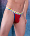Andrew Christian Thong Pride Mesh Gay Undies Rainbow Y-Back Red 91051 31 - SexyMenUnderwear.com
