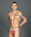 Andrew Christian Thong Pride Mesh Rainbow Y-Back Tangas Red 91051 31 - SexyMenUnderwear.com