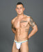 Andrew Christian Thongs Pride Mesh Rainbow Y-Back Gay Boy White 91051 31 - SexyMenUnderwear.com