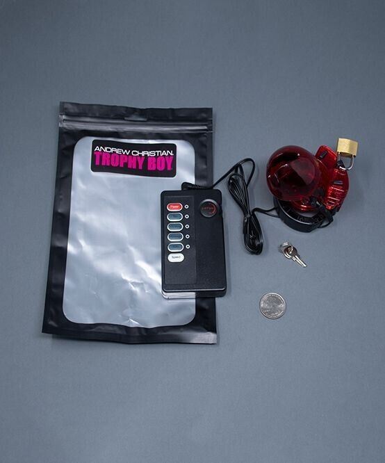 Andrew Christian Trophy Boy C-Cage Zapper Red 8781 37 - SexyMenUnderwear.com