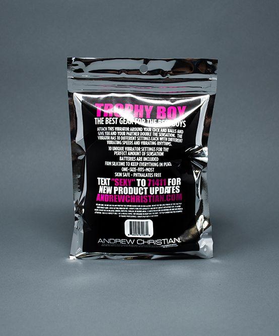 Andrew Christian Trophy Boy DP Vibrator C-Ring 10 Speed Vibrating Bullet Dildo 42 - SexyMenUnderwear.com