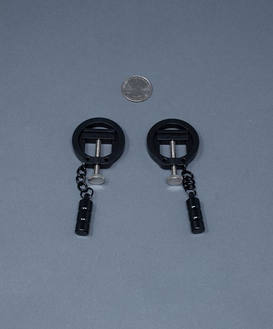 Andrew Christian Trophy boy Spiked Nipple clamp with weight 8853-43 - SexyMenUnderwear.com