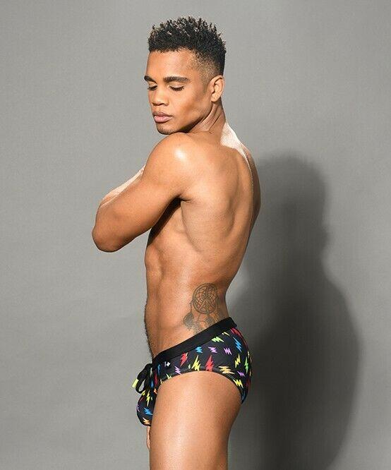 Andrew Christian XS Andrew Christian Swimwear Brief Lightning Bikini Swim-Briefs Black 7762 36