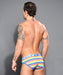 Andrew Cristian Brief Sunset Stripe Mesh Briefs Rainbow Fashion Slip 92061 32 - SexyMenUnderwear.com