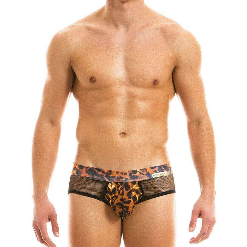 Animal Mesh Brief Modus Vivendi Sensual C-Through Briefs LEOPARD 14915 43 - SexyMenUnderwear.com