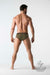 BeGuard MASKULO Swim-Brief Swimwear SHARK Zip Front Olive SW0806-92 32 - SexyMenUnderwear.com