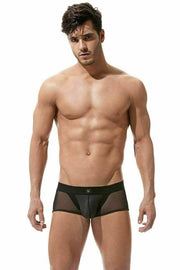 Boxer Gregg Homme Avant-Garde Back Mesh Trunk Fishnet Black 160405 92 - SexyMenUnderwear.com