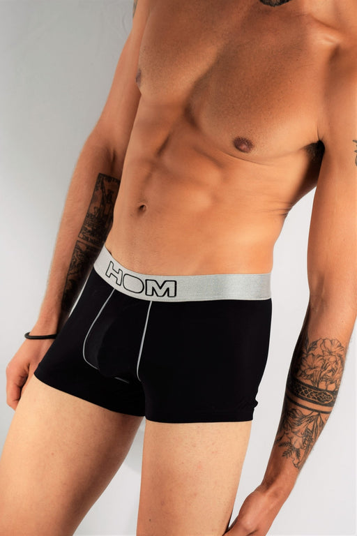 Boxer HOM France Boxer Brief Colorama Business Black 1 - SexyMenUnderwear.com