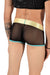 Boxer TANN MONTREAL Mesh Trunks Show Me Off Transparent Trunk Turquoise 4 - SexyMenUnderwear.com
