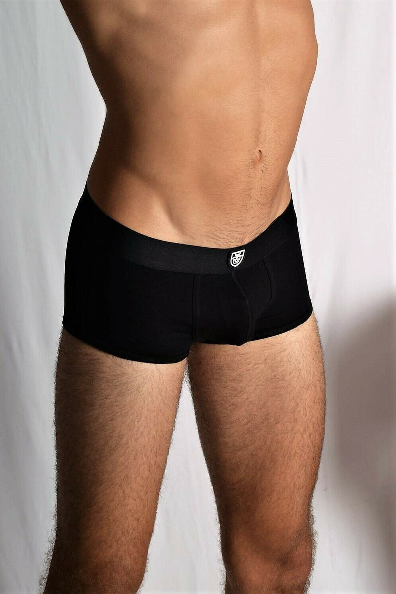 Boxer TOF PARIS Cotton ALPHA Bi-Stretch Jersey Black 37 - SexyMenUnderwear.com
