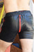 BREEDWELL 3-Pockets Shorts Leather-Look DOMINATOR Short With Reversible Zipper Red 19 - SexyMenUnderwear.com