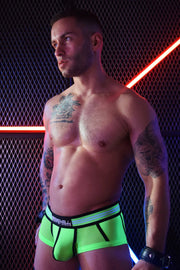 BREEDWELL AXEL Briefs Sheer Leg Mesh and Back Panels Neon Green Brief 24 - SexyMenUnderwear.com