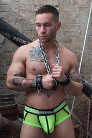 BREEDWELL AXEL Briefs Sheer Leg Mesh and Back Panels Neon Green Brief 24 - SexyMenUnderwear.com