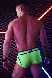 BREEDWELL AXEL Briefs Sheer Leg Mesh and Back Panels Neon Green Brief 24 - SexyMenUnderwear.com