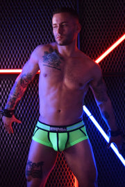 BREEDWELL AXEL Briefs Sheer Leg Mesh and Back Panels Neon Green Brief 24 - SexyMenUnderwear.com