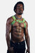 BREEDWELL Blacklights CYBER Harness Bulldog Shape Neon Green PVC 32 - SexyMenUnderwear.com