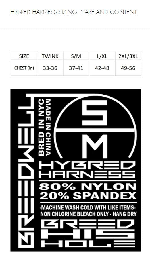 BREEDWELL Body Harness Hybred With Removable Center Straps Grey - SexyMenUnderwear.com